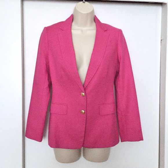 BANANA REPUBLIC Pink Fuchsia Textured Blazer - Picture 3 of 7